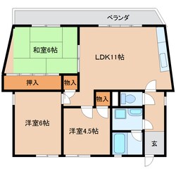 菖蒲池駅 徒歩18分 1階の物件間取画像